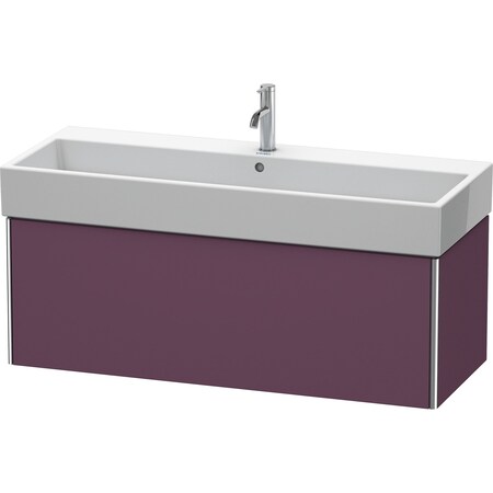 Duravit Xsquare Wall-Mounted Vanity Unit Aubergine Satin Matt XS409709494